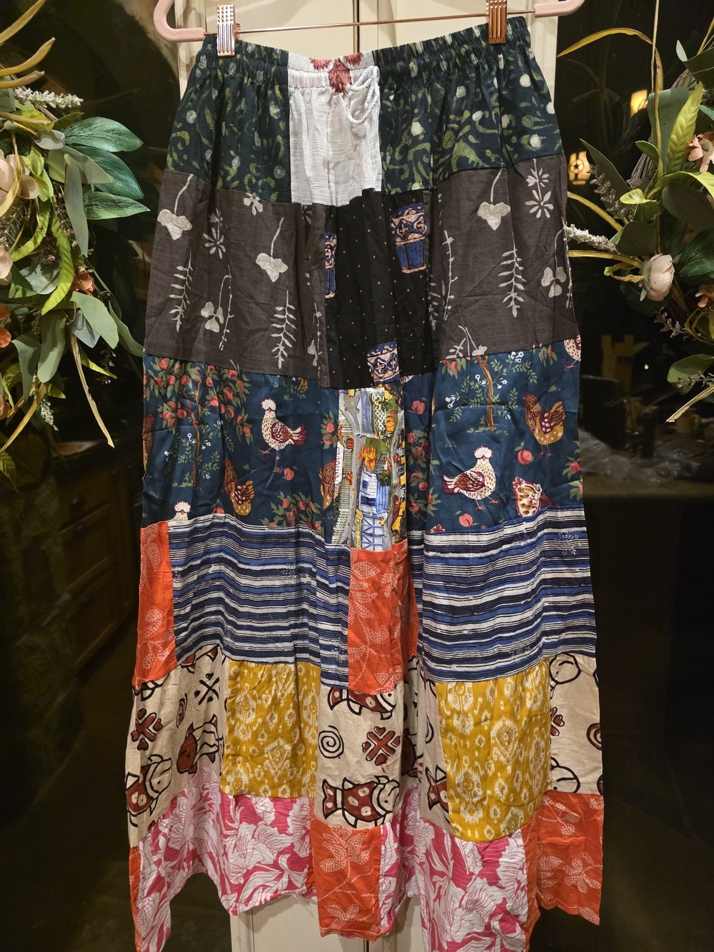 Ashley Taylor Patchwork Maxi Skirt NWOT